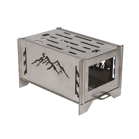 stainless steel fire box grill|stainless steel campfire grill.